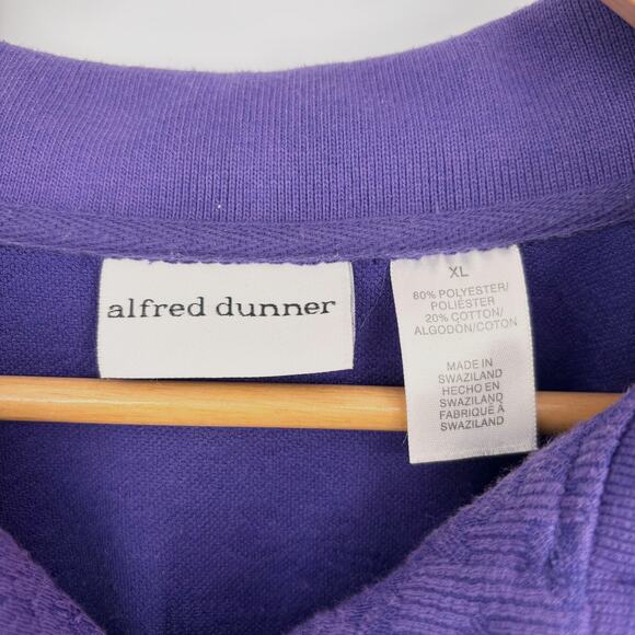Alfred Dunner Purple Floral Collared Pullover Polo Sweater Size XL - Picture 5 of 5
